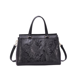 Salome Embossed Floral Satchel - Mellow World 