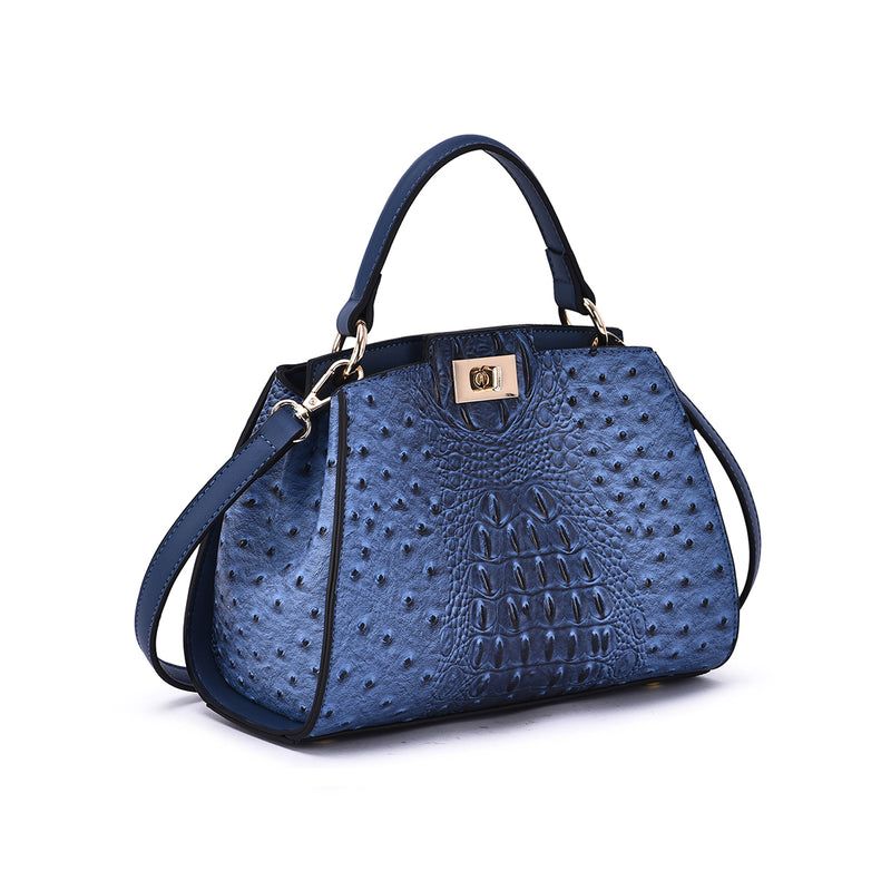 Ozzie Ostrich Embossed Crossbody