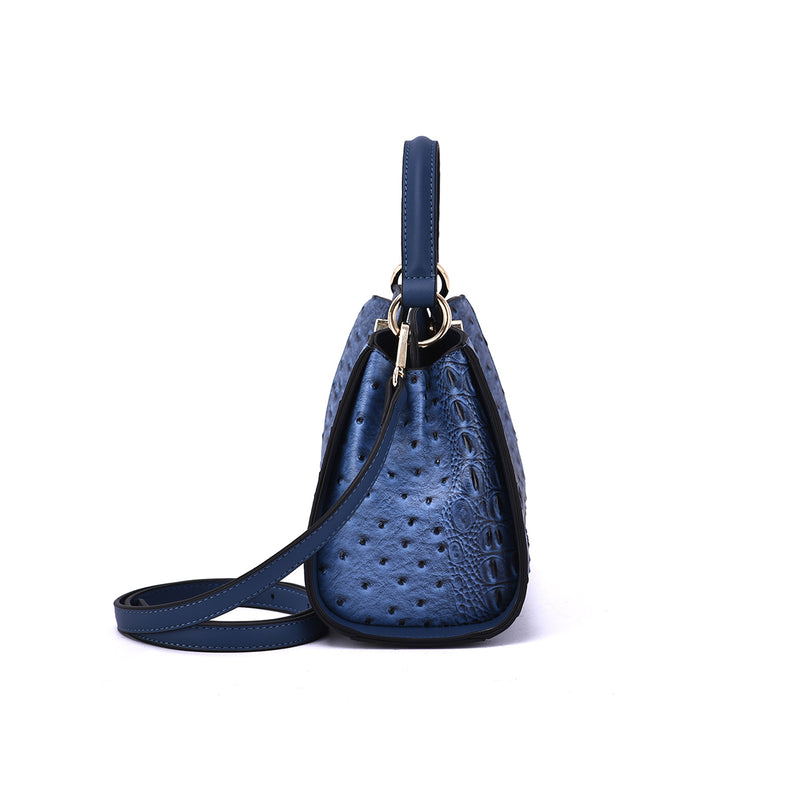 Ozzie Ostrich Embossed Crossbody