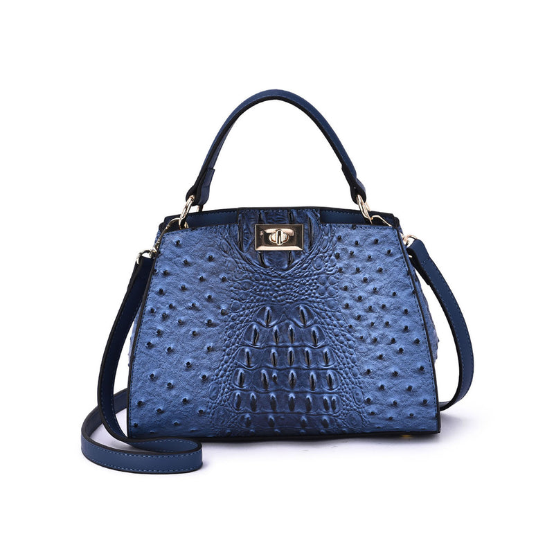 Ozzie Ostrich Embossed Crossbody