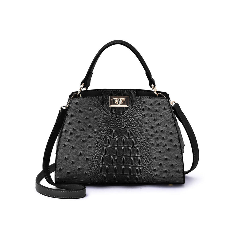 Ozzie Ostrich Embossed Crossbody