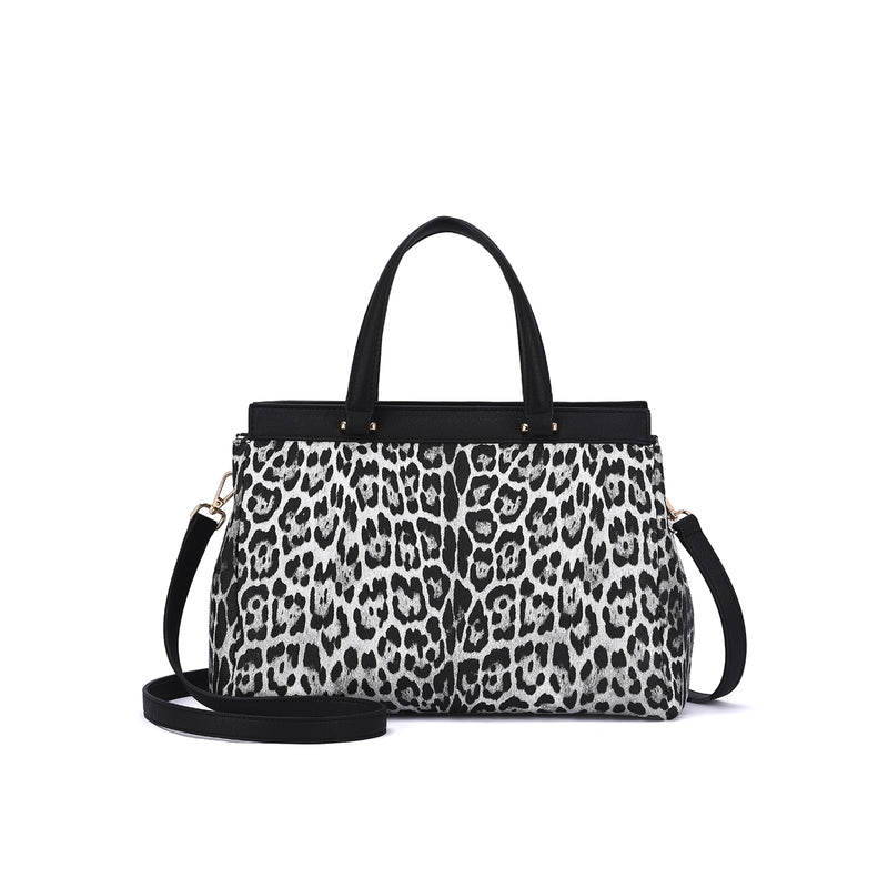 Savanna Leopard Print Satchel Bag