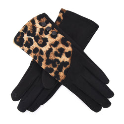 Nya Warm Winter Gloves Featuring Leopard Print