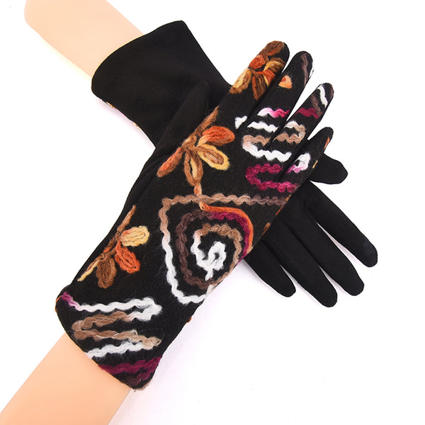 Rosalie Women Embroidered Floral Gloves