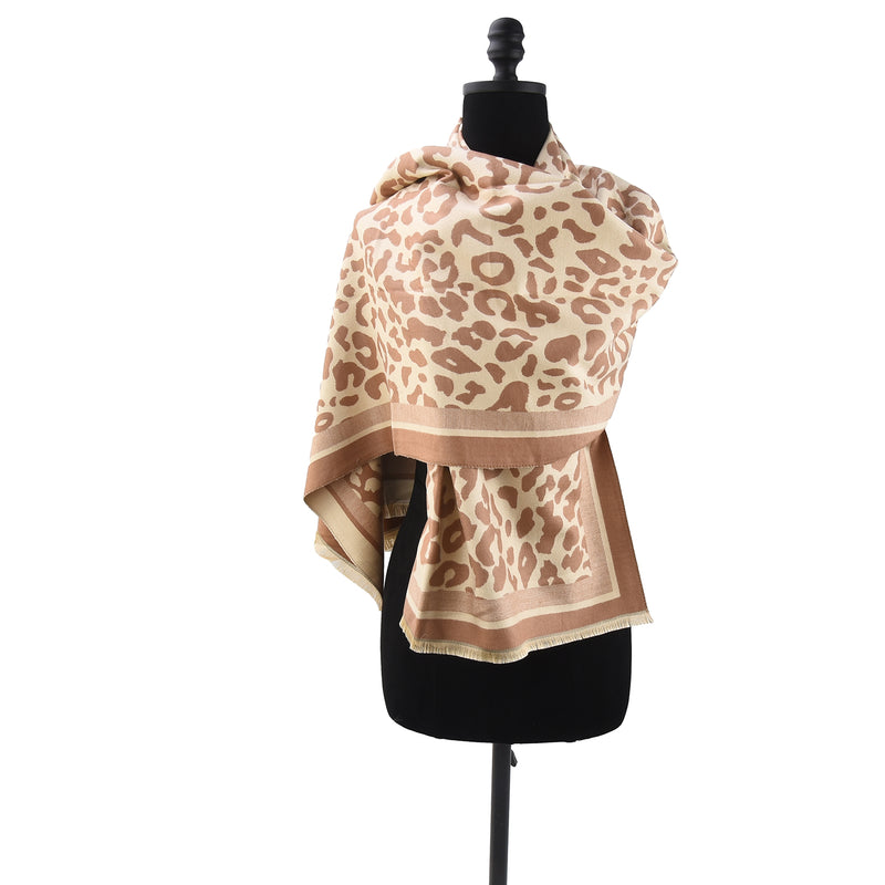 Savanah Women's Oversized Animal Print Scarf