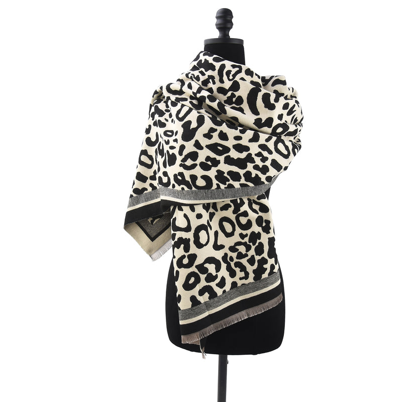 Savanah Women's Oversized Animal Print Scarf