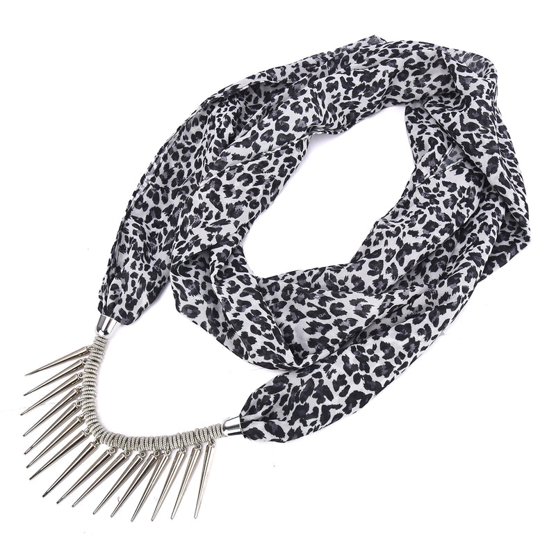 Feline Women's Leopard Pendant Scarf