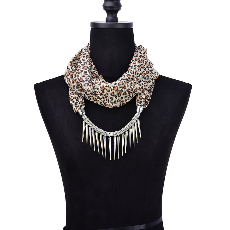 Feline Women's Leopard Pendant Scarf