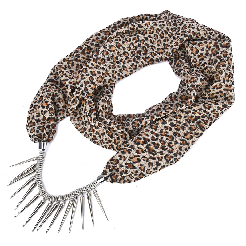 Feline Women's Leopard Pendant Scarf